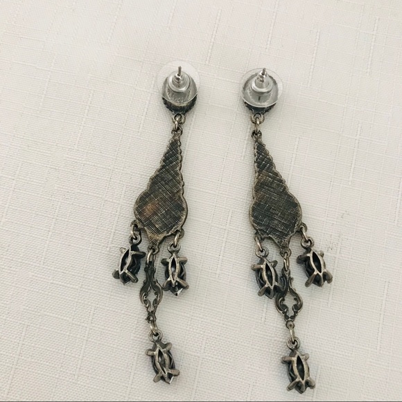 Earrings~Iridescent Blue Long / Host Pick - Picture 4 of 16